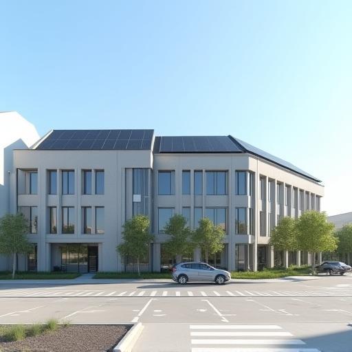 Bedrijfspand Van Rijn met zonnepanelen
